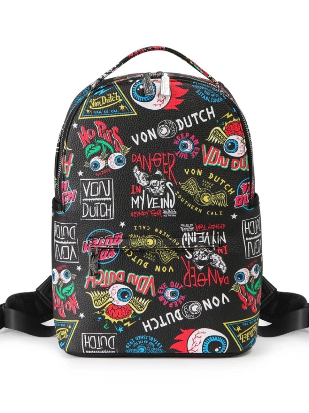 VON DUTCH SMALL SIZED BLACK JAX BACKPACK